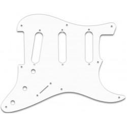 FENDER PICKGUARD STRATOCASTER S/S/S 8-HOLE MOUNT WHITE 1-PLY