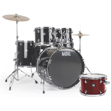 NATAL DRUMS DNA ROCK DRUM KIT RED HARDWARE PACK