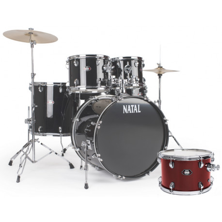 NATAL DRUMS DNA US FUSION DRUM KIT RED HARDWARE PACK