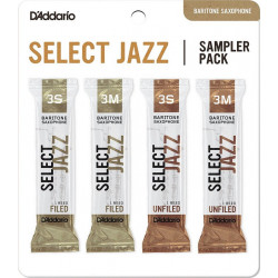 D`ADDARIO Select Jazz Reed Sampler Pack - Baritone Sax 3S/3M