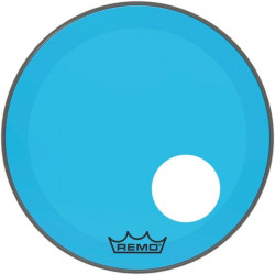 REMO POWERSTROKE3 22" COLORTONE BLUE WITH 5" OFFSET HOLE
