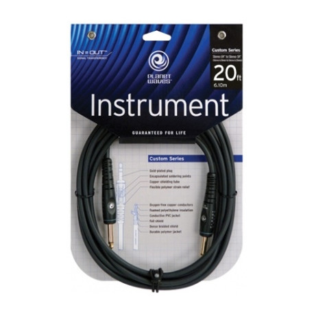PLANET WAVES PW-G-20 Custom Series Instrument Cable 20ft
