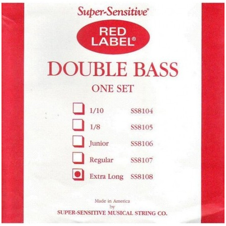 Струны для контрабаса Super-Sensitive Red Label SS8108 (Extra Long)