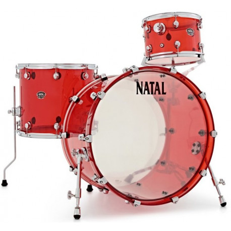 NATAL DRUMS ARCADIA ACRYLIC TRANSPARENT RED