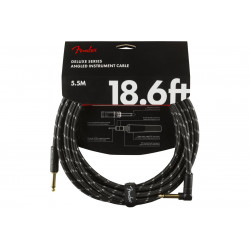 FENDER CABLE DELUXE SERIES 18.6' ANGLED BLACK TWEED