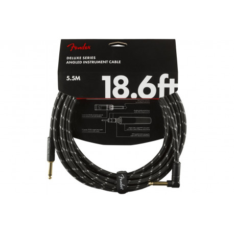 FENDER CABLE DELUXE SERIES 18.6' ANGLED BLACK TWEED