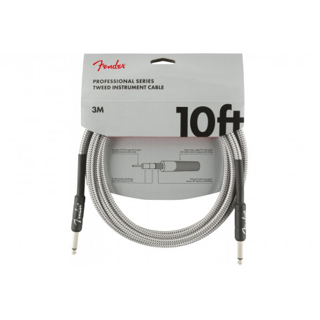 FENDER CABLE PROFESSIONAL SERIES 10' WHITE TWEED