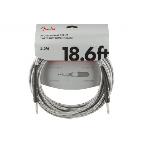 FENDER CABLE PROFESSIONAL SERIES 18.6' WHITE TWEED