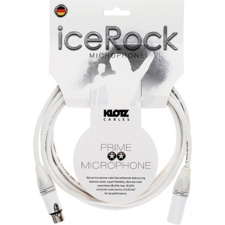 KLOTZ ICE ROCK MIC CABLE WHITE 5 M