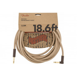 FENDER 18.6' ANGLED FESTIVAL INSTRUMENT CABLE PURE HEMP NATURAL