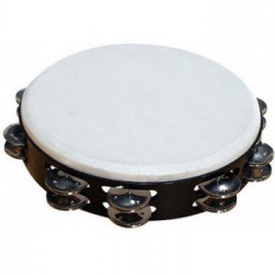 PALM PERCUSSION TAMB-BLK 10 DRUMHEAD TAMBOURINE