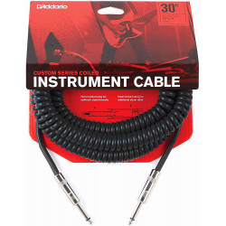 D`ADDARIO PW-CDG-30BK Coiled Instrument Cable - Black