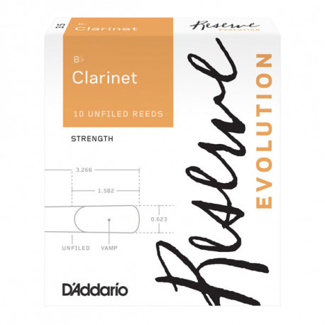 D`ADDARIO DCE1025 Reserve Evolution Bb Clarinet 2.5 - 10 Box