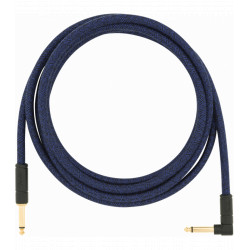 FENDER 10' ANGLED FESTIVAL INSTRUMENT CABLE PURE HEMP BLUE DREAM