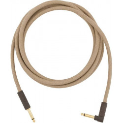 FENDER 10' ANGLED FESTIVAL INSTRUMENT CABLE PURE HEMP NATURAL