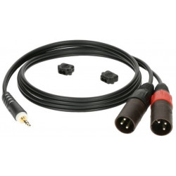 KLOTZ AY9 Y-CABLE STEREO MINI JACK - 2xXLR MALE BLACK 1 M