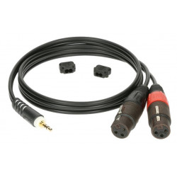 KLOTZ AY8 Y-CABLE STEREO MINI JACK - 2xXLR FEMALE BLACK 1 M