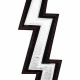 D`ADDARIO 25LNBT00 Lightning Bolt Suede Guitar Strap (Silver)