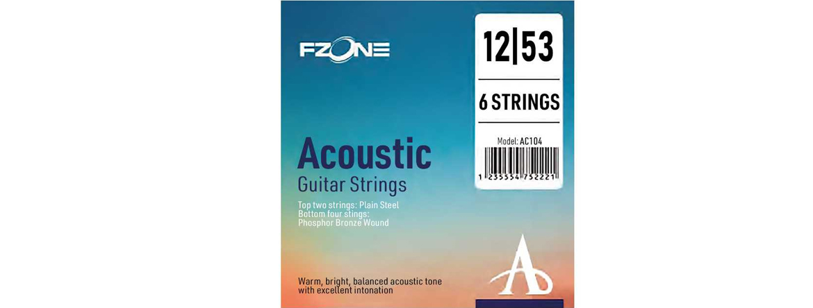 FZONE AC104 ACOUSTIC PHOSPHOR BRONZE (12-53) - струны для акустической гитары