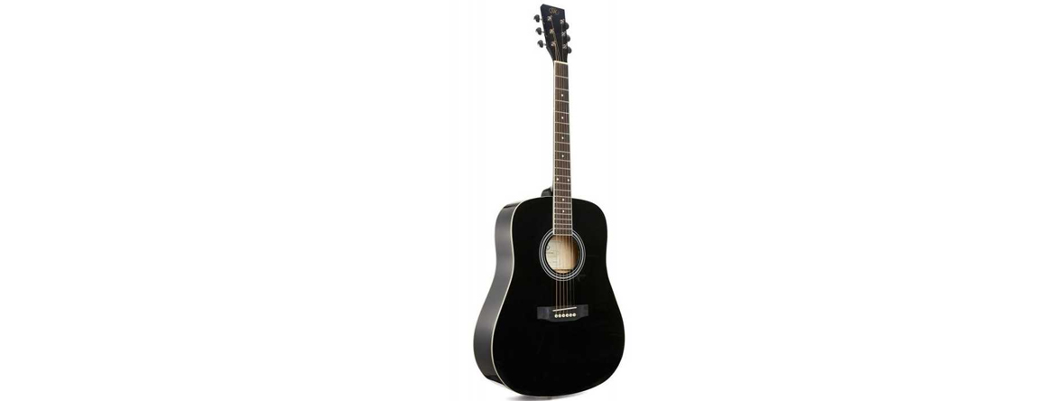 SX SD104G - акустическая гитара, цвет чёрный