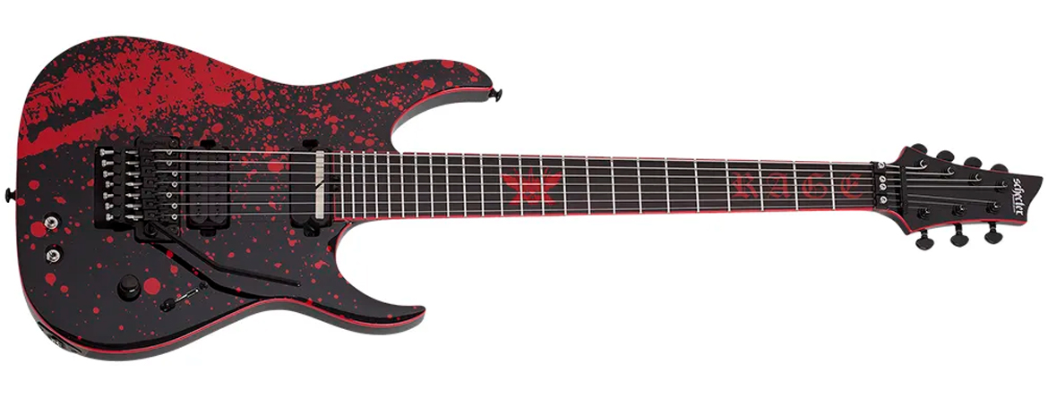 Schecter дарит изменяющему жанры гитаристу Салливану Кингу две ужасающие фирменные модели с брызгами крови